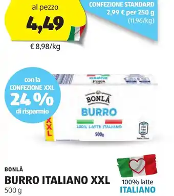 ALDI Burro italiano XXL BONLÀ offerta