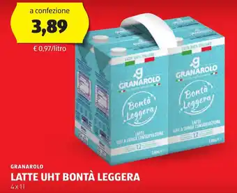 ALDI Latte uht bontà leggera GRANAROLO offerta