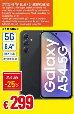 Galassia SAMSUNG A54 BLACK SMARTPHONE 5G offerta