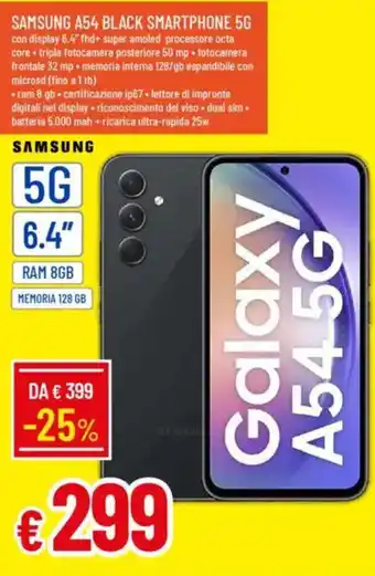 Galassia SAMSUNG A54 BLACK SMARTPHONE 5G offerta