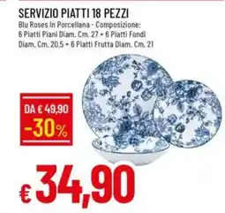 Galassia Servizio piatti 18 pezzi offerta