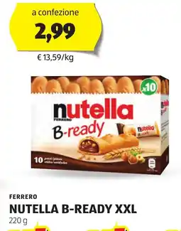 ALDI Nutella b-ready XXL FERRERO offerta