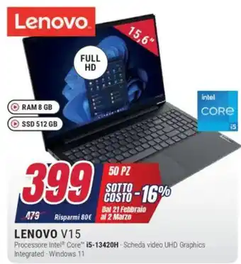 Trony LENOVO V15 offerta