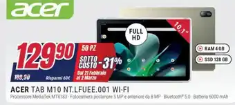 Trony ACER TAB M10 NT.LFUEE.001 WI-FI offerta