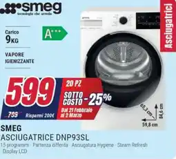 Trony SMEG ASCIUGATRICE DNP93SL offerta