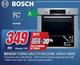 Trony BOSCH FORNO MULTIFUNZIONE HRA314BRO offerta