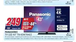 Trony PANASONIC TV LED 43" TN-43W70AEZ offerta