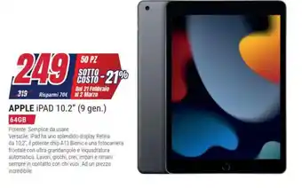 Trony APPLE IPAD 10.2" (9 gen.) offerta