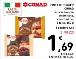 Spazio Conad Finette burger CONAD offerta