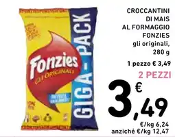 Spazio Conad Croccantini di mais al formaggio FONZIES offerta