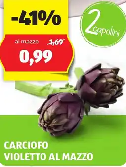 ALDI Carciofo violetto al mazzo offerta