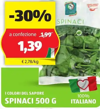 ALDI I colori del sapore spinaci offerta