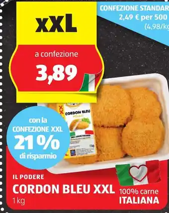 ALDI Il podere cordon bleu XXL offerta