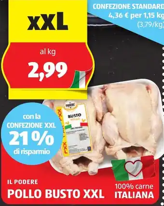 ALDI Il podere pollo busto XXL offerta