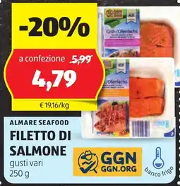 ALDI Filetto di salmone ALMARE SEAFOOD offerta