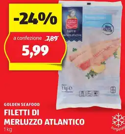 ALDI GOLDEN SEAFOOD Filetti di merluzzo atlantico offerta