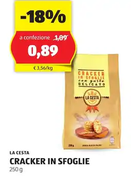 ALDI Cracker in sfoglie LA CESTA offerta