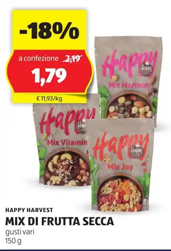 ALDI Mix di frutta secca HAPPY HARVEST offerta