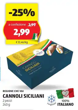 ALDI REGIONE CHE VAI Cannoli siciliani offerta