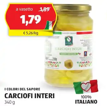 ALDI Carciofi interi I COLORI DEL SAPORE offerta