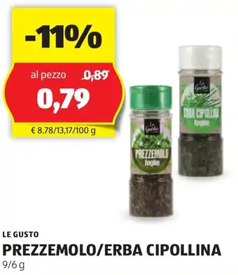 ALDI LE GUSTO Prezzemolo/erba cipollina offerta