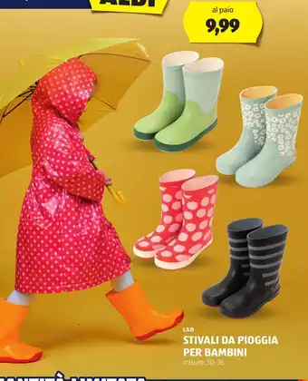 ALDI L&D Stivali da pioggia per bambini offerta