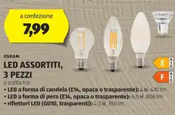 ALDI Led assortiti, 3 pezzi OSRAM offerta