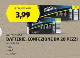 ALDI ACTIV ENERGY Batterie, confezione da 20 pezzi offerta