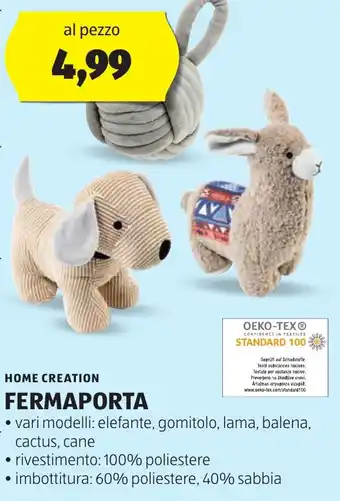 ALDI HOME CREATION Fermaporta offerta