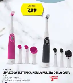 ALDI AMBIANO Spazzola elettrica per la pulizia della casa offerta