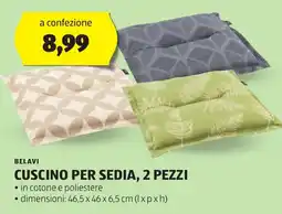 ALDI BELAVI Cuscino per sedia, 2 pezzi offerta