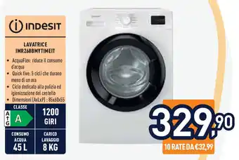 Unieuro Indesit Lavatrice IMR268BMYTIMEIT offerta