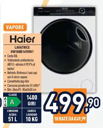 Unieuro Haier lavatrice HW100B 14959U1 offerta