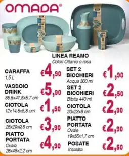 Bernava LINEA REAMO Colori Ottanio o rosa offerta