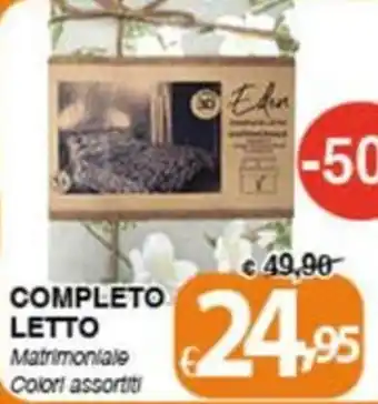 Bernava COMPLETO LETTO Matrimoniale Colori assortiti offerta