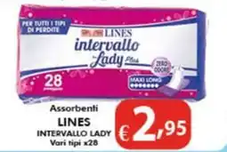 Bernava Assorbenti LINES INTERVALLO LADY Vari tipi offerta