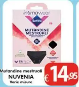 Bernava Mutandine mestruali NUVENIA Varie misure offerta