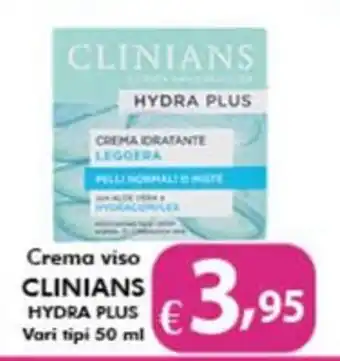 Bernava Crema viso CLINIANS HYDRA PLUS Vari tipi offerta