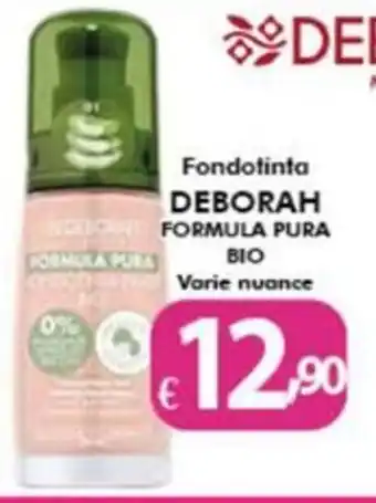 Bernava Fondotinta DEBORAH FORMULA PURA BIO Varie nuance offerta