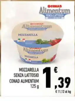 Spazio Conad Mozzarella senza lattosio conad alimentum offerta