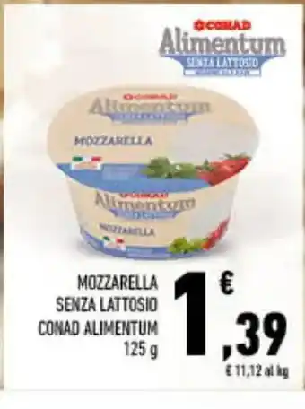 Spazio Conad Mozzarella senza lattosio conad alimentum offerta