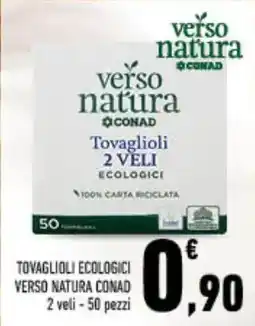 Spazio Conad Tovaglioli ecologici verso natura conad 2 veli - 50 pezzi offerta