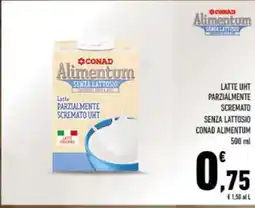 Spazio Conad Latte uht parzialmente scremato senza lattosio conad alimentum offerta