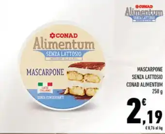 Spazio Conad Mascarpone senza lattosio conad alimentum offerta