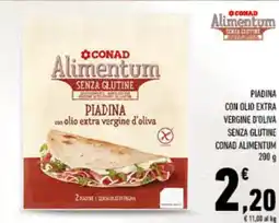 Spazio Conad Piadina con olio extra vergine d'oliva  senza glutine conad alimentum offerta