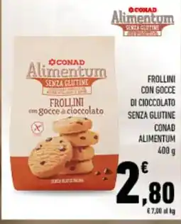 Spazio Conad Frollini con gocce di cioccolato senza glutine conad alimentum offerta