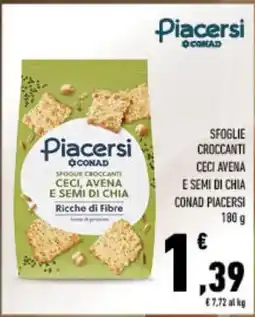 Spazio Conad Sfoglie croccanti ceci avena e semi di chia conad piacersi offerta