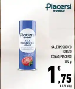 Spazio Conad Sale iposodico iodato conad piacersi offerta