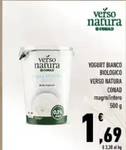 Spazio Conad Yogurt bianco biologico verso natura conad magro/intero offerta