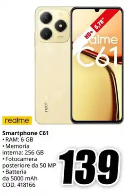 MediaWorld realme Smartphone C61 offerta